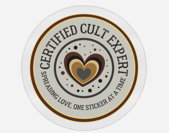 Cult Survivor Credentials - Vinyl Sticker (5cm x 5cm)
