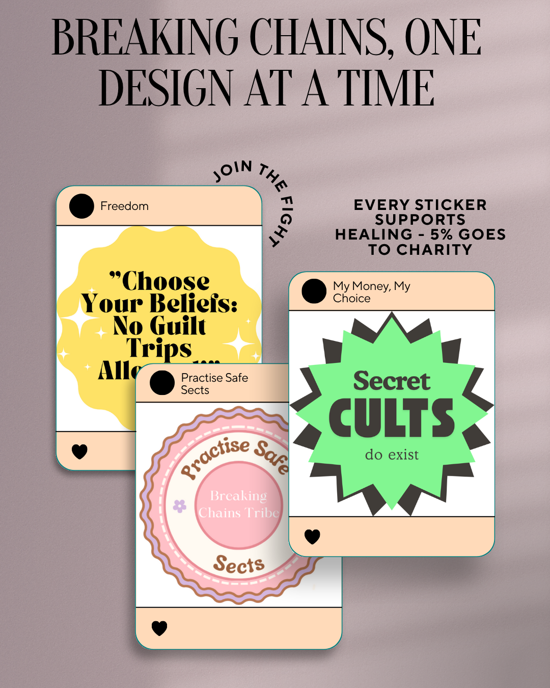 The Story Behind My First 3 Stickers: Healing, Humour & Hope in Every Design
